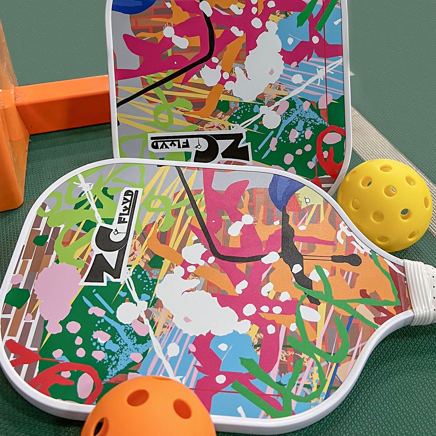 ZC FLYYD Pickleball Paddles Set with Net Systerm