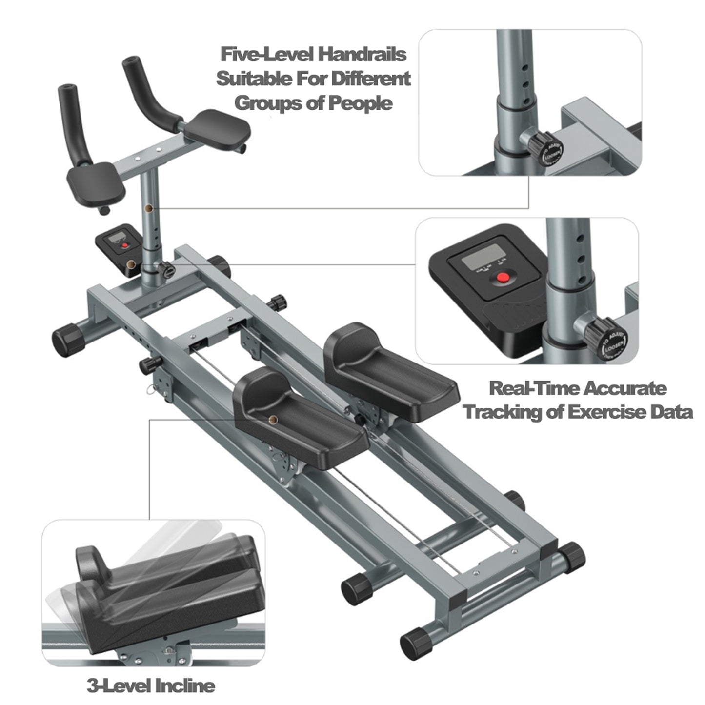 ZC FLYYD 3-in-1 Spine Twist Stretcher, Stair Stepper & Waist Trainer | Adjustable Back Exercise Machine for Home Gym