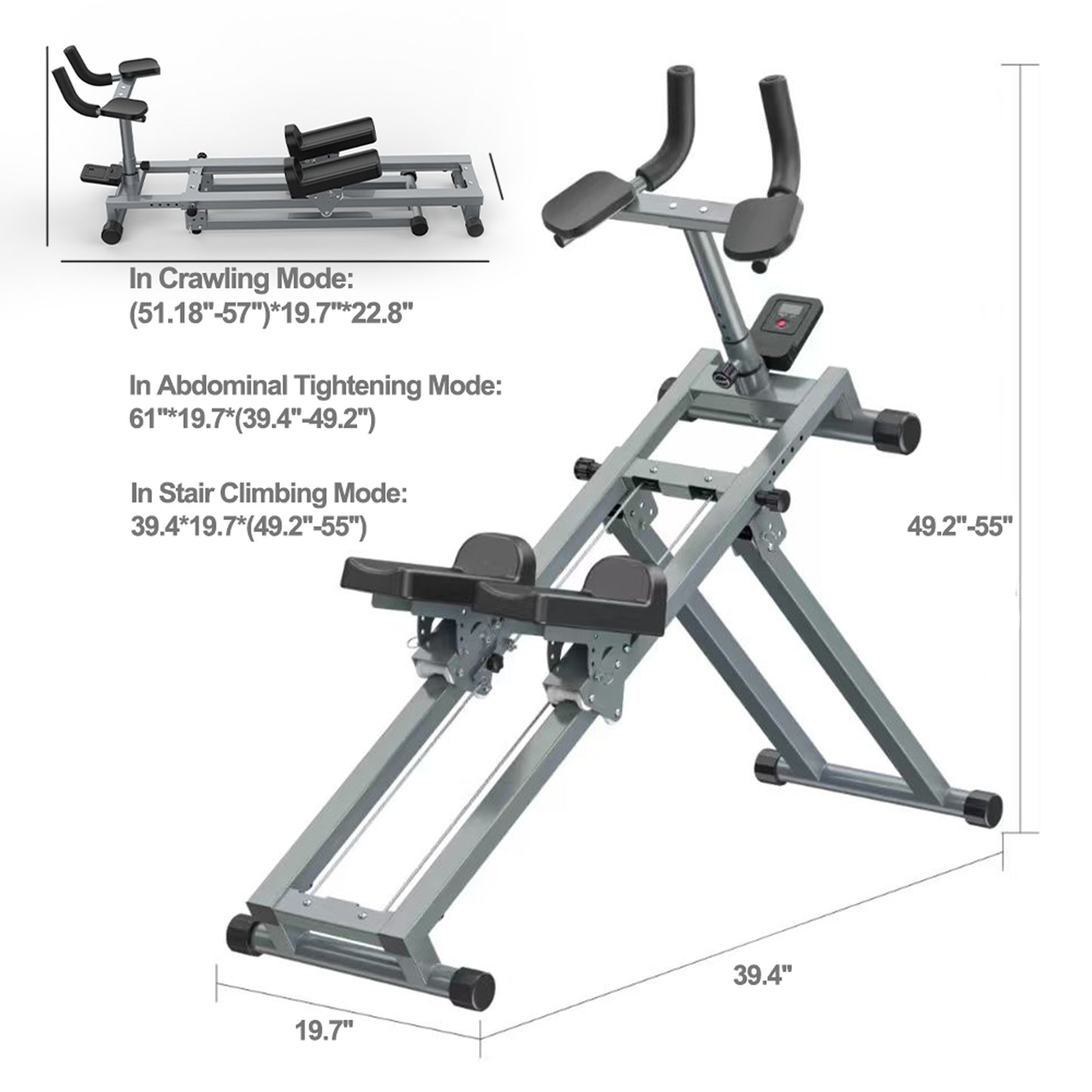 ZC FLYYD 3-in-1 Spine Twist Stretcher, Stair Stepper & Waist Trainer | Adjustable Back Exercise Machine for Home Gym