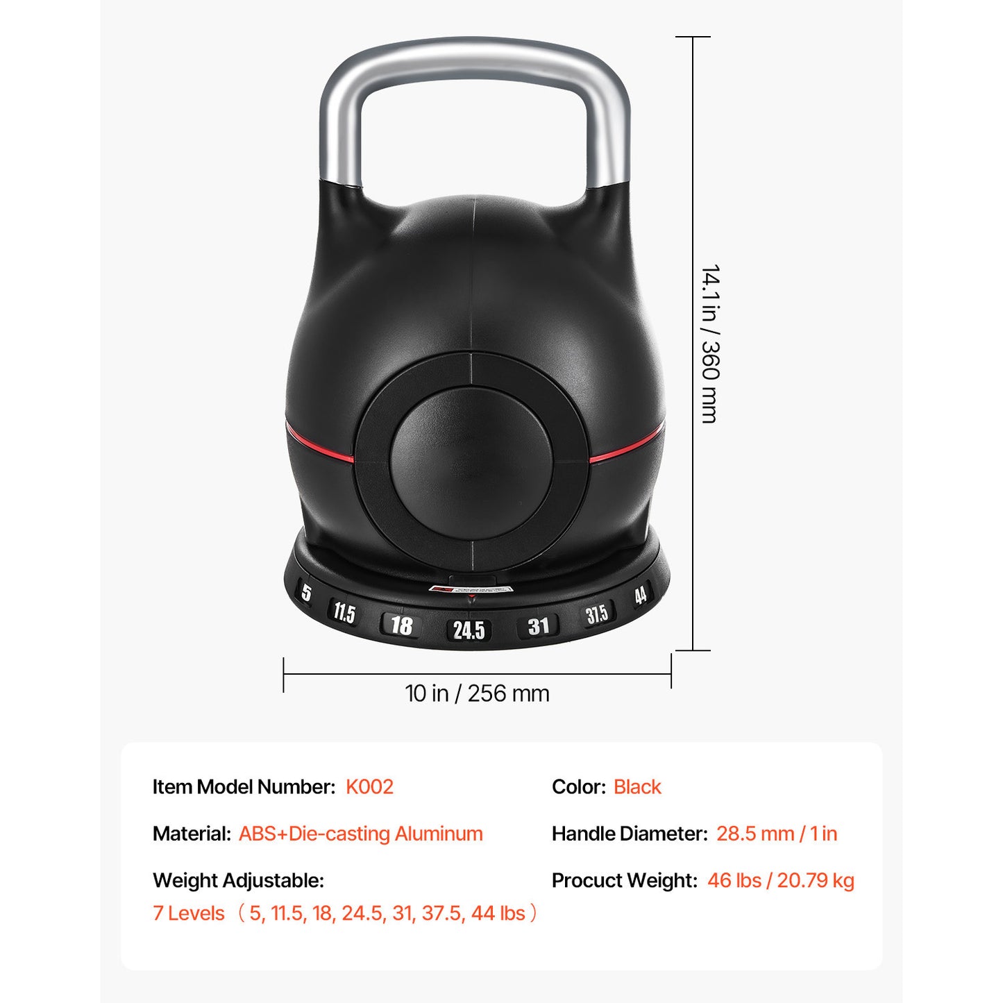 ZC FLYYD™ Elite 7-in-1 Adjustable Kettlebell | 5LB to 44LB Pro-Strength Trainer