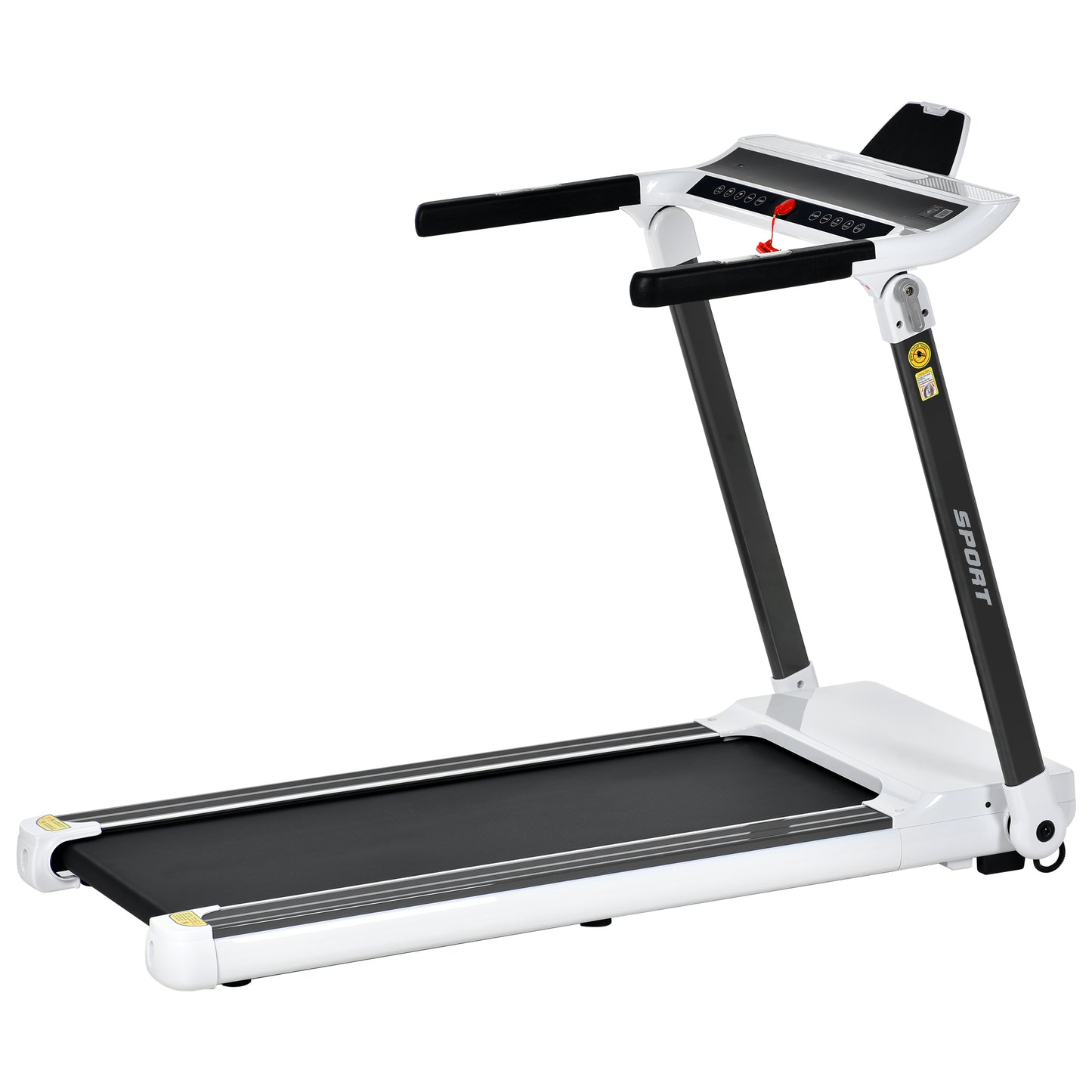 ZC FLYYD Portable Folding Treadmill with Smart App & Bluetooth (White) | 3.5HP Motor, 330 Lbs Capacity