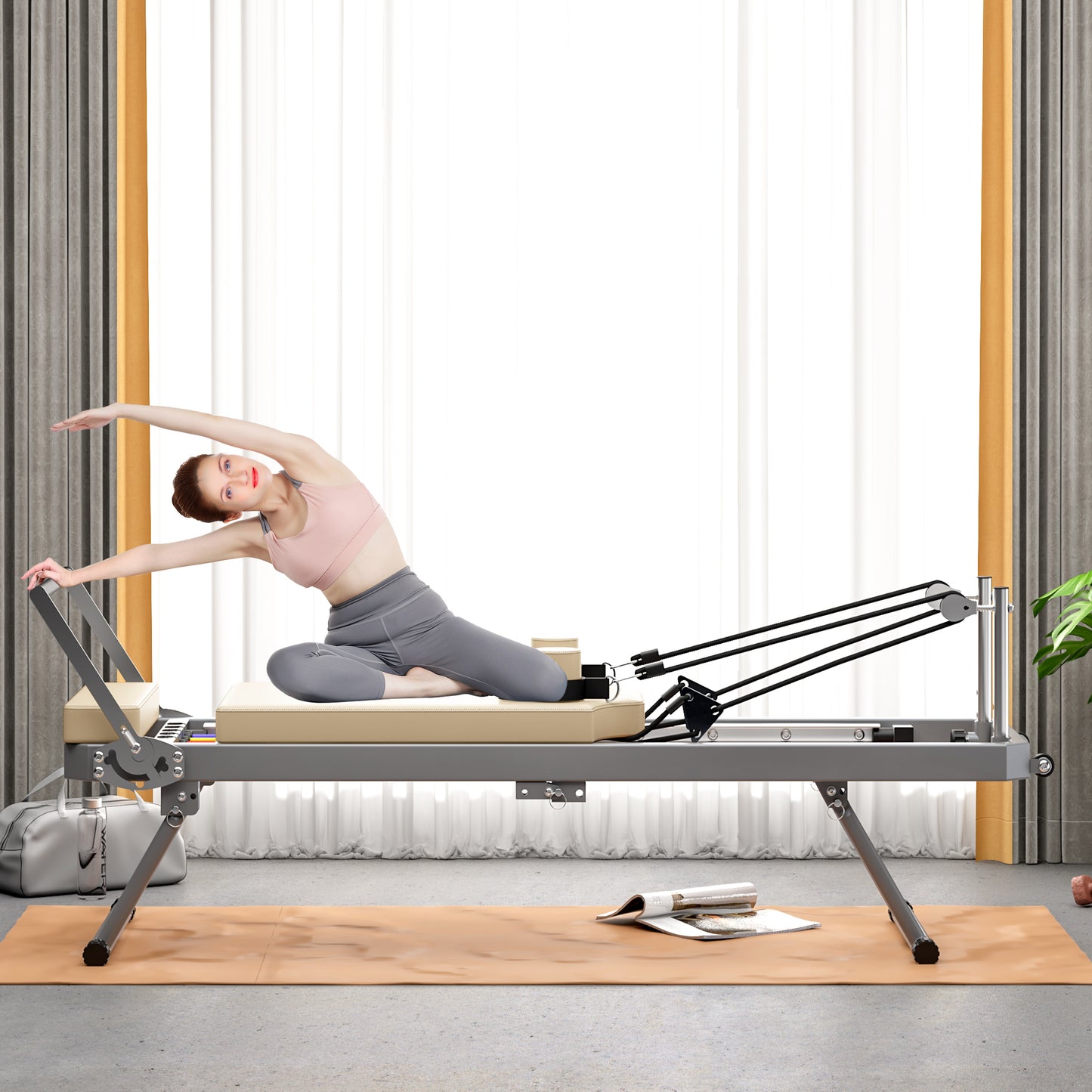 ZC FLYYD™ Foldable Pilates Reformer Machine | Home Studio Equipment