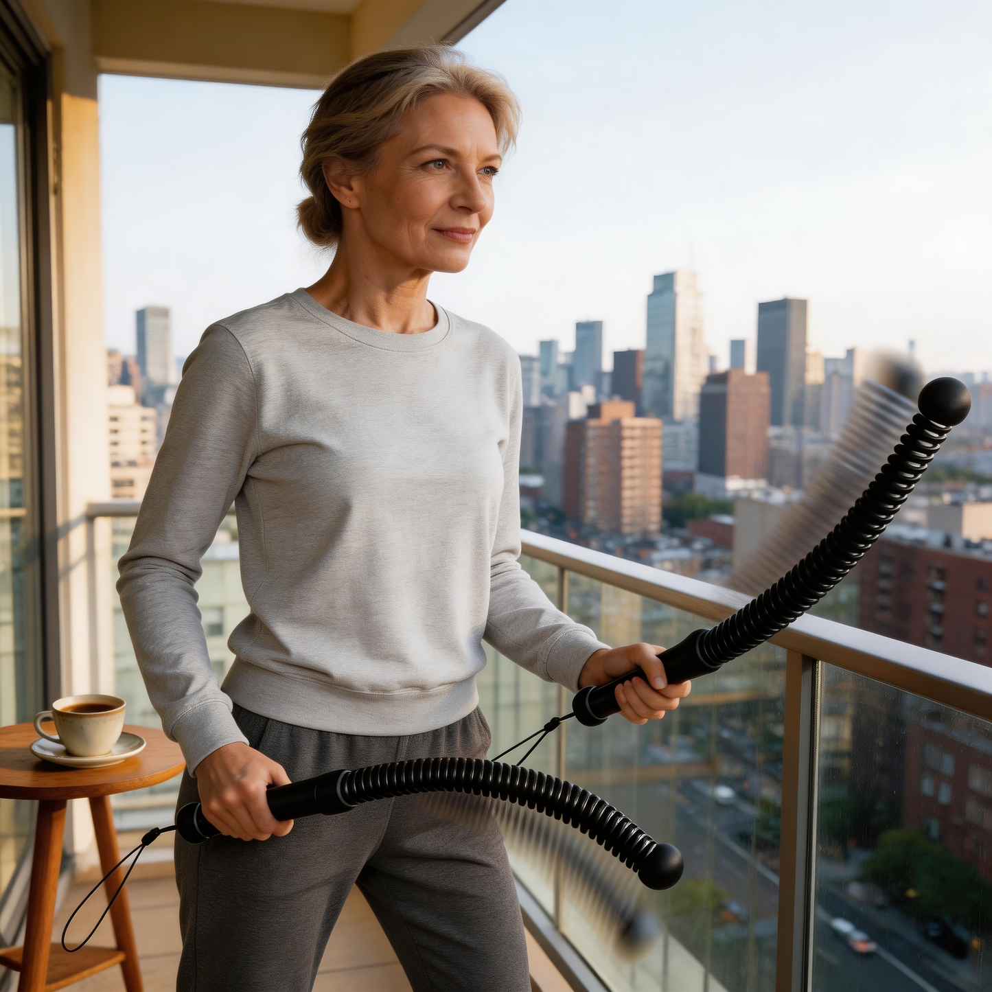 ZC FLYYD Portable Cordless Battle Rope | Silent Spring HIIT Equipment for Home Gym & Travel