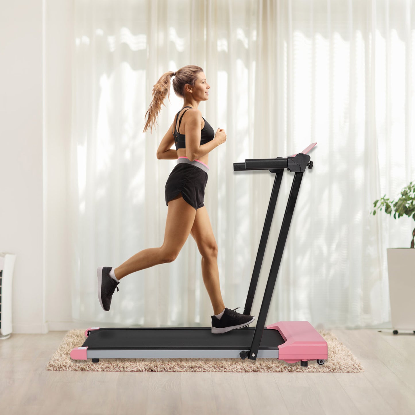ZC FLYYD 2-in-1 Under Desk Treadmill & Folding Walking Pad (7.5 MPH) | Portable Home Running Machine with LED Display