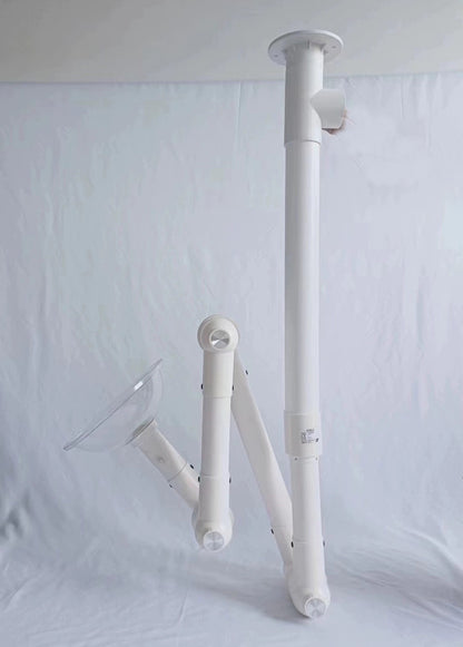 Snorkel, Laboratory Exhaust Vent, Extractor Fume Hood Pre-Owned, Fume Extractor Arms (Wall-Mounted, White