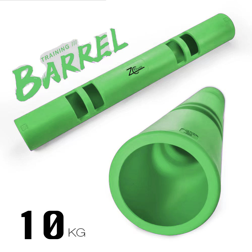 ZC FLYYD Multicolor 10kg Green Fitness Tube Portable Durable Training Rubber Weight Bar Weight Bearing Fitness TPR Barrel for Loaded Movement Training