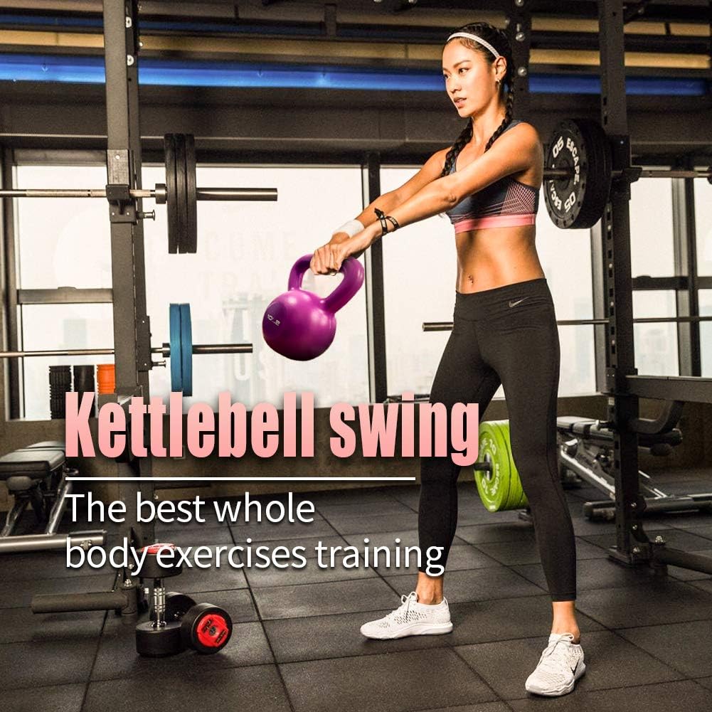 ZC FLYYD™ 10lb Vinyl Coated Kettlebell | Beginner Strength & Yoga Sculpt