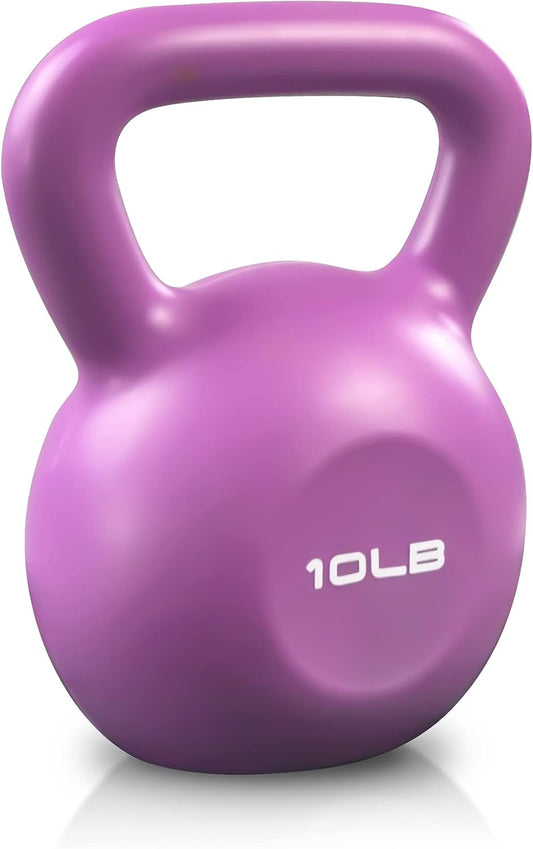 ZC FLYYD™ 10lb Vinyl Coated Kettlebell | Beginner Strength & Yoga Sculpt