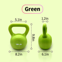 ZC FLYYD™ 15lb Vinyl Coated Kettlebell | Women's Home Gym & Sculpting