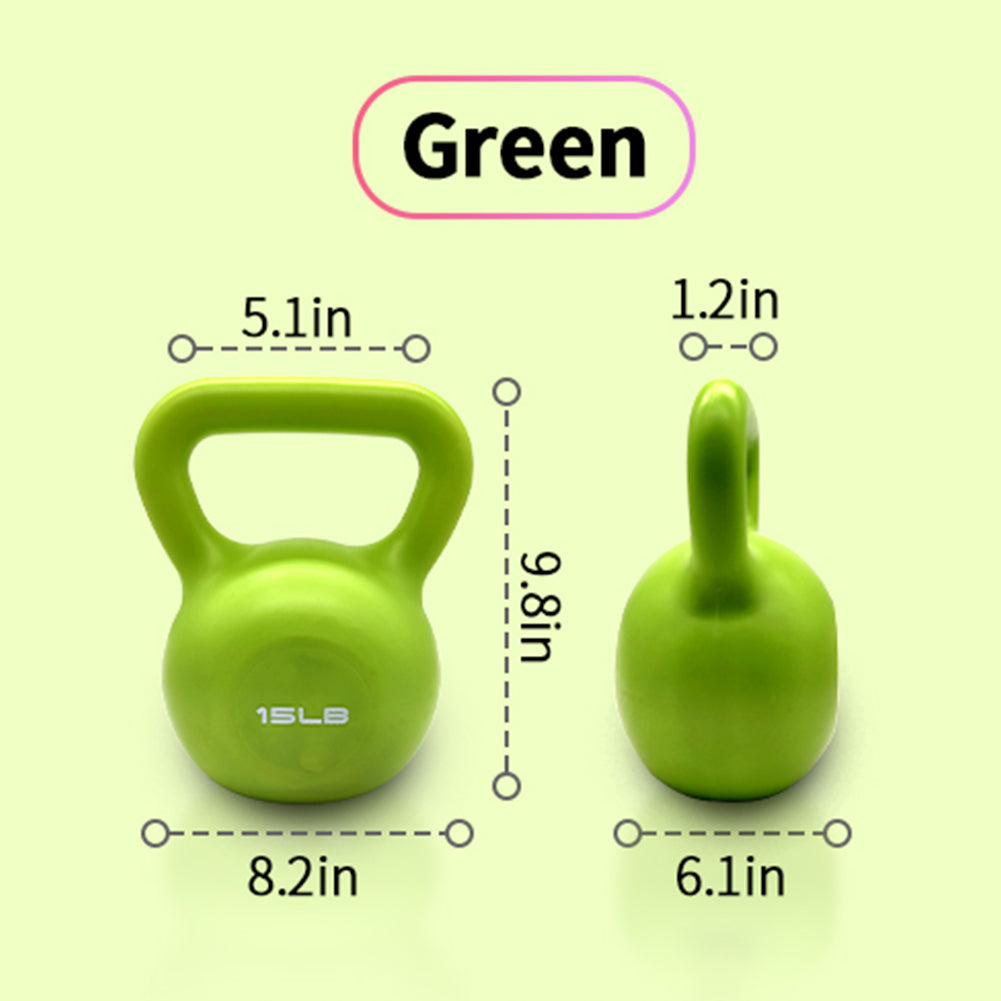 ZC FLYYD™ 15lb Vinyl Coated Kettlebell | Women's Home Gym & Sculpting