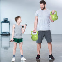 ZC FLYYD™ 15lb Vinyl Coated Kettlebell | Women's Home Gym & Sculpting