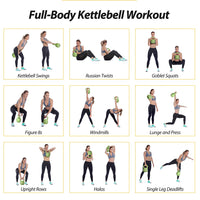 ZC FLYYD™ 15lb Vinyl Coated Kettlebell | Women's Home Gym & Sculpting