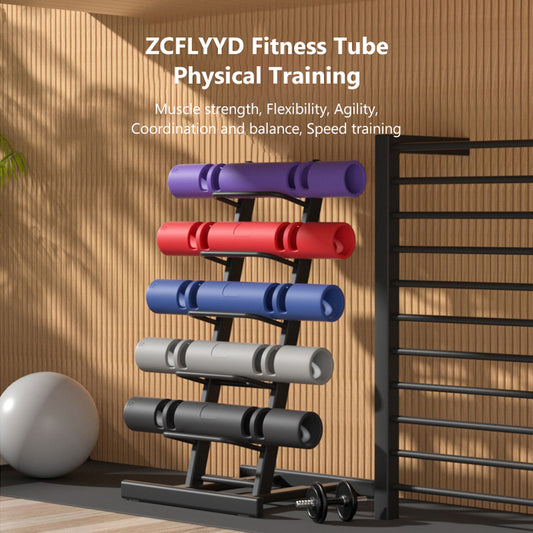 ZC FLYYD Multicolor 4 to 12kg Fitness Tube Portable Durable Training Rubber Weight Bar Weight Bearing Fitness TPR Barrel for Loaded Movement Training (13LBS))