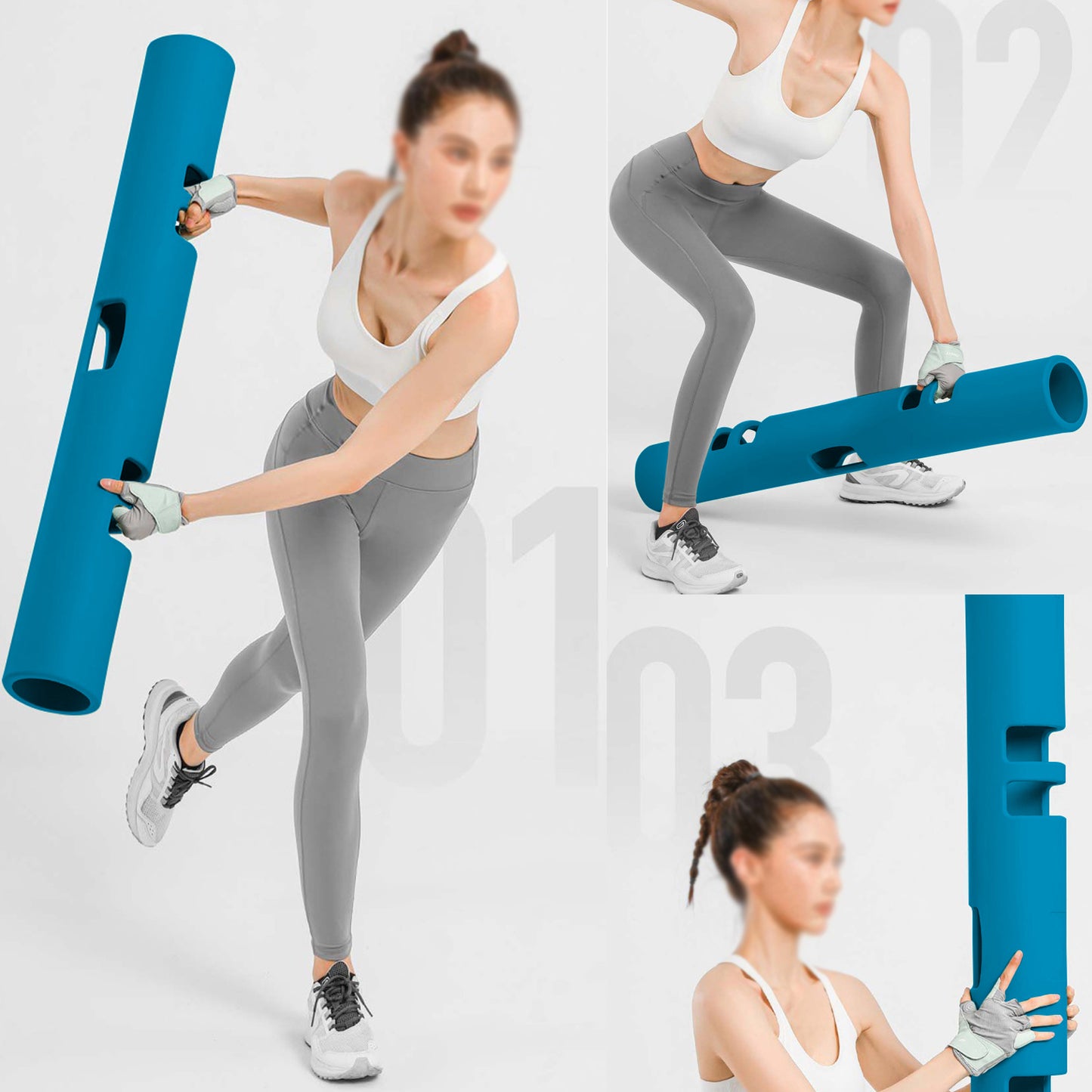 ZC FLYYD Multicolor 12kg Dark Blue Fitness Tube Portable Durable Training Rubber Weight Bar Weight Bearing Fitness TPR Barrel for Loaded Movement Training