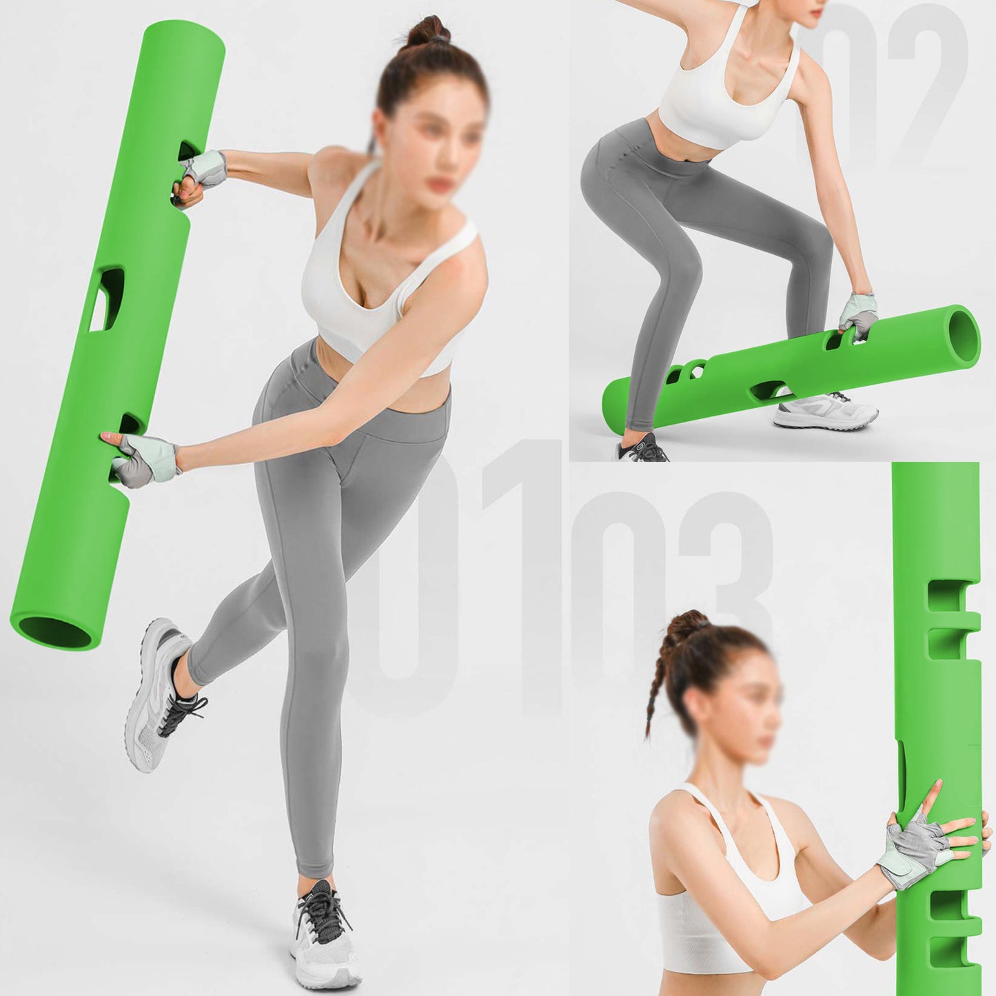 ZC FLYYD Multicolor 10kg Green Fitness Tube Portable Durable Training Rubber Weight Bar Weight Bearing Fitness TPR Barrel for Loaded Movement Training