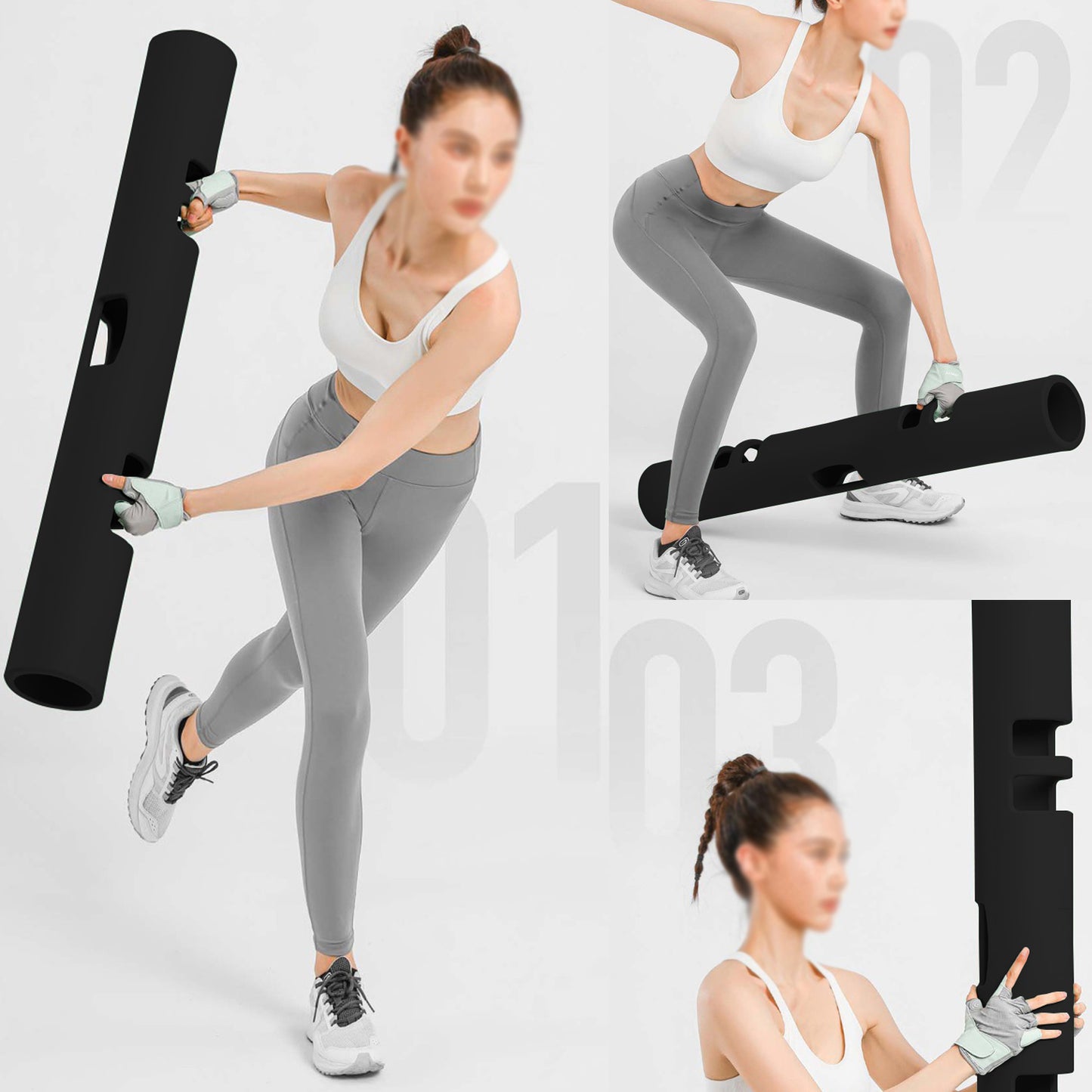 ZC FLYYD Multicolor 12kg Black Fitness Tube Portable Durable Training Rubber Weight Bar Weight Bearing Fitness TPR Barrel for Loaded Movement Training