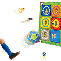 5 in 1 Soccer Games Set Carnival Games Battle Golf & Bean Bag Toss and Axe Throwing Target Outdoor Games for Party,Camping Gear