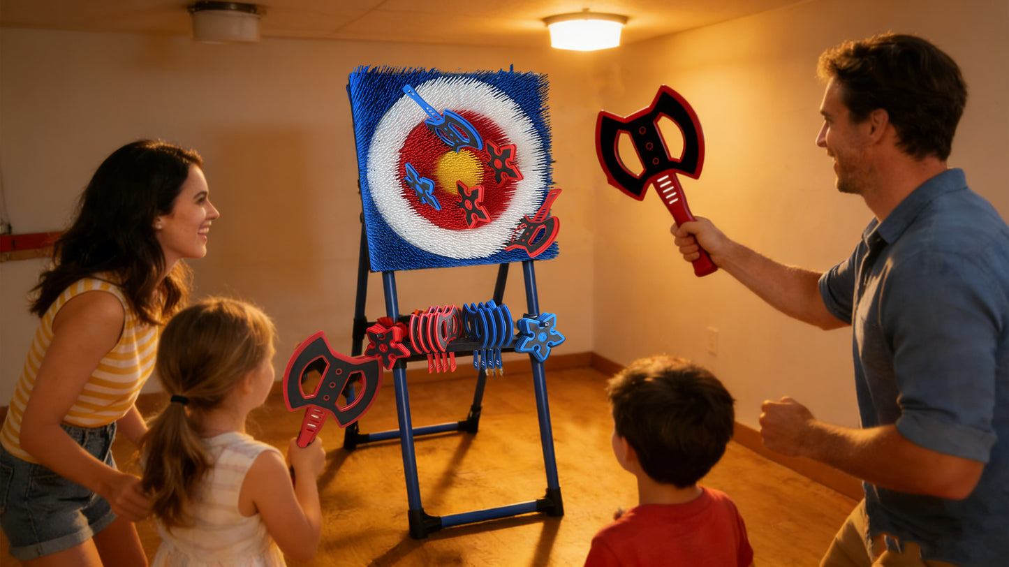 The Ultimate 16-Piece Ninja Axe Throwing Set | Upgraded Sturdy Edition