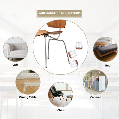 ZCFLYYD Chair Leg Protectors for Hardwood Floors, Funiture Slides, Chair Leg Cups, Floor Protectors for Furniture