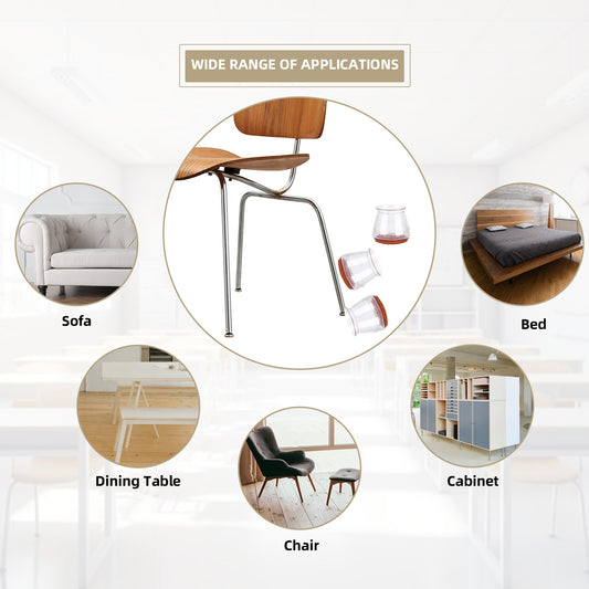ZCFLYYD Chair Leg Protectors for Hardwood Floors, Funiture Slides, Chair Leg Cups, Floor Protectors for Furniture