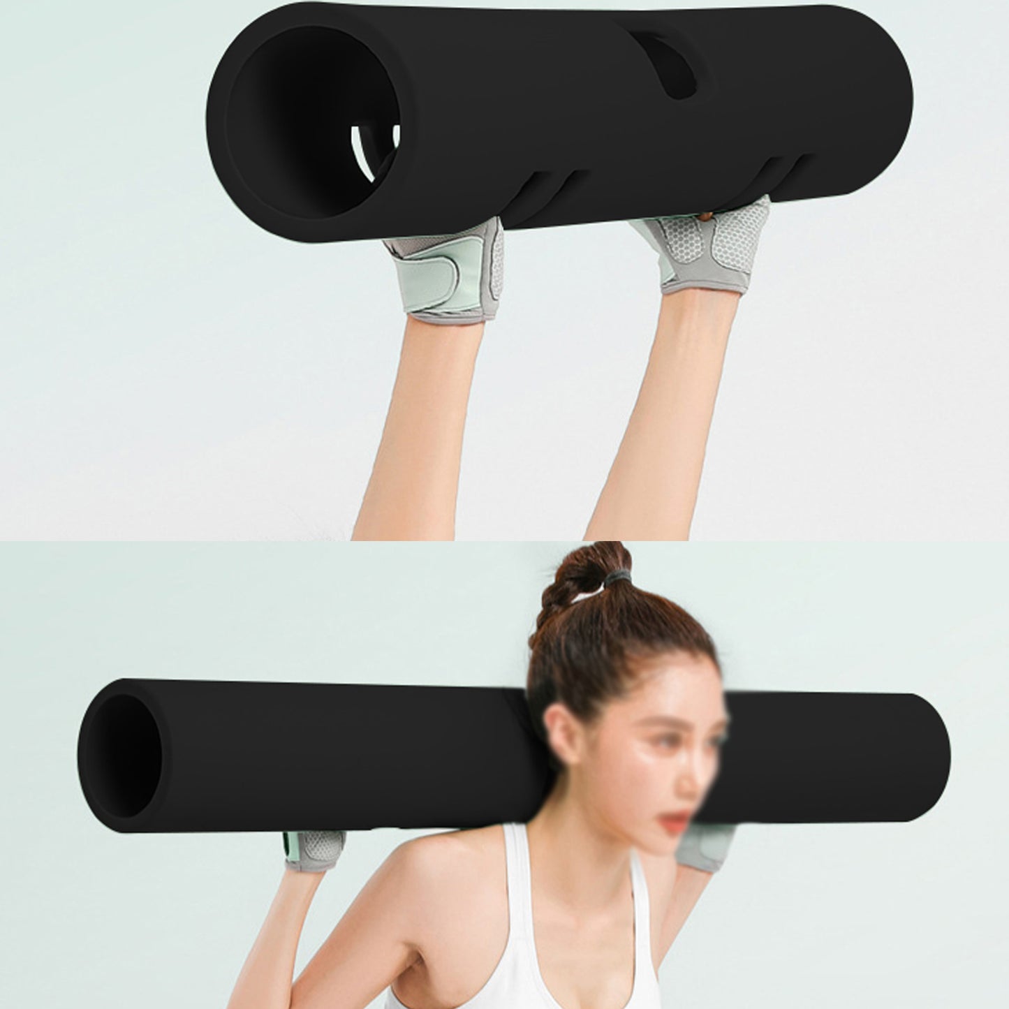 ZC FLYYD Multicolor 12kg Black Fitness Tube Portable Durable Training Rubber Weight Bar Weight Bearing Fitness TPR Barrel for Loaded Movement Training