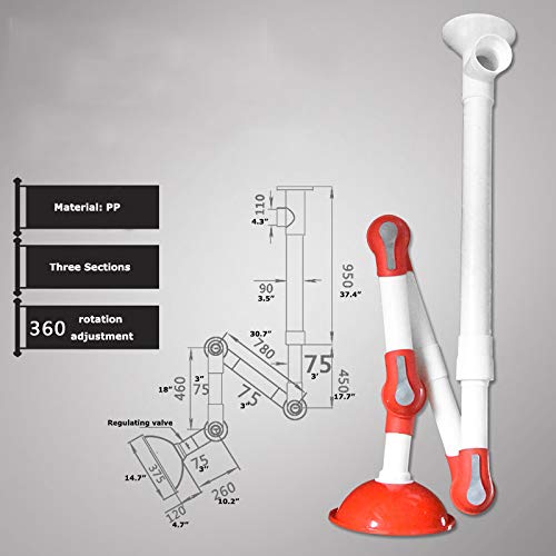 Snorkel, Laboratory Exhaust Vent, Extractor Fume Hood Pre-Owned, Fume Extractor Arms (Ceiling, Red(PP))
