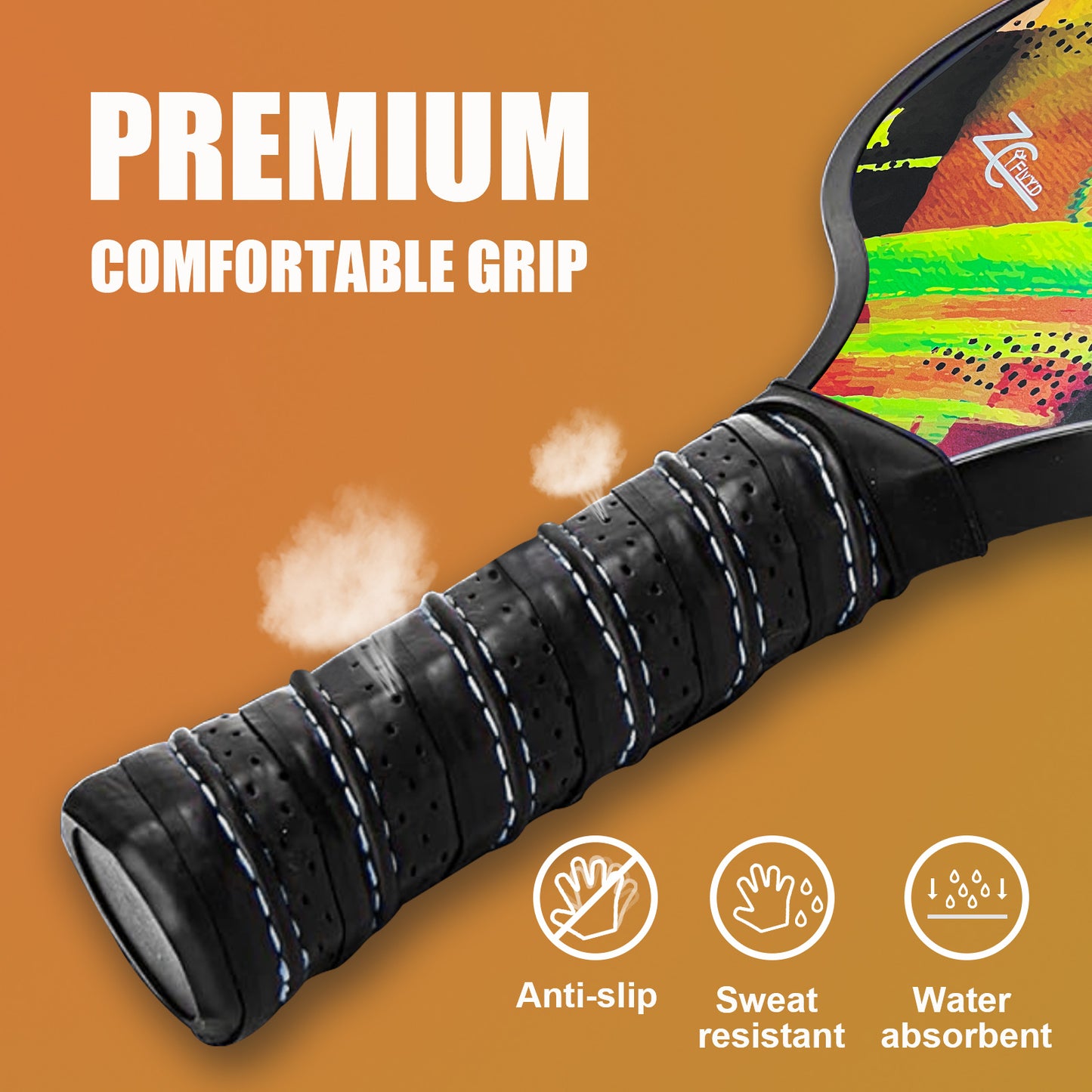 Pickleball Paddles Set of Fiberglass/Carbon Fiber Pickleball Set with Pickleball Balls, Pickleball Bag, Portable Pickleball Net Systerm, Grip Tapes, Pickleball Rackets