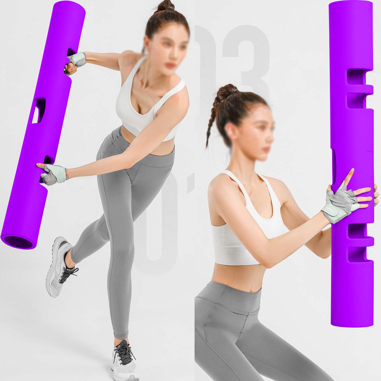 ZC FLYYD Multicolor 4kg Fitness Tube Portable Durable Training Rubber Weight Bar Weight Bearing Fitness TPR Barrel for Loaded Movement Training