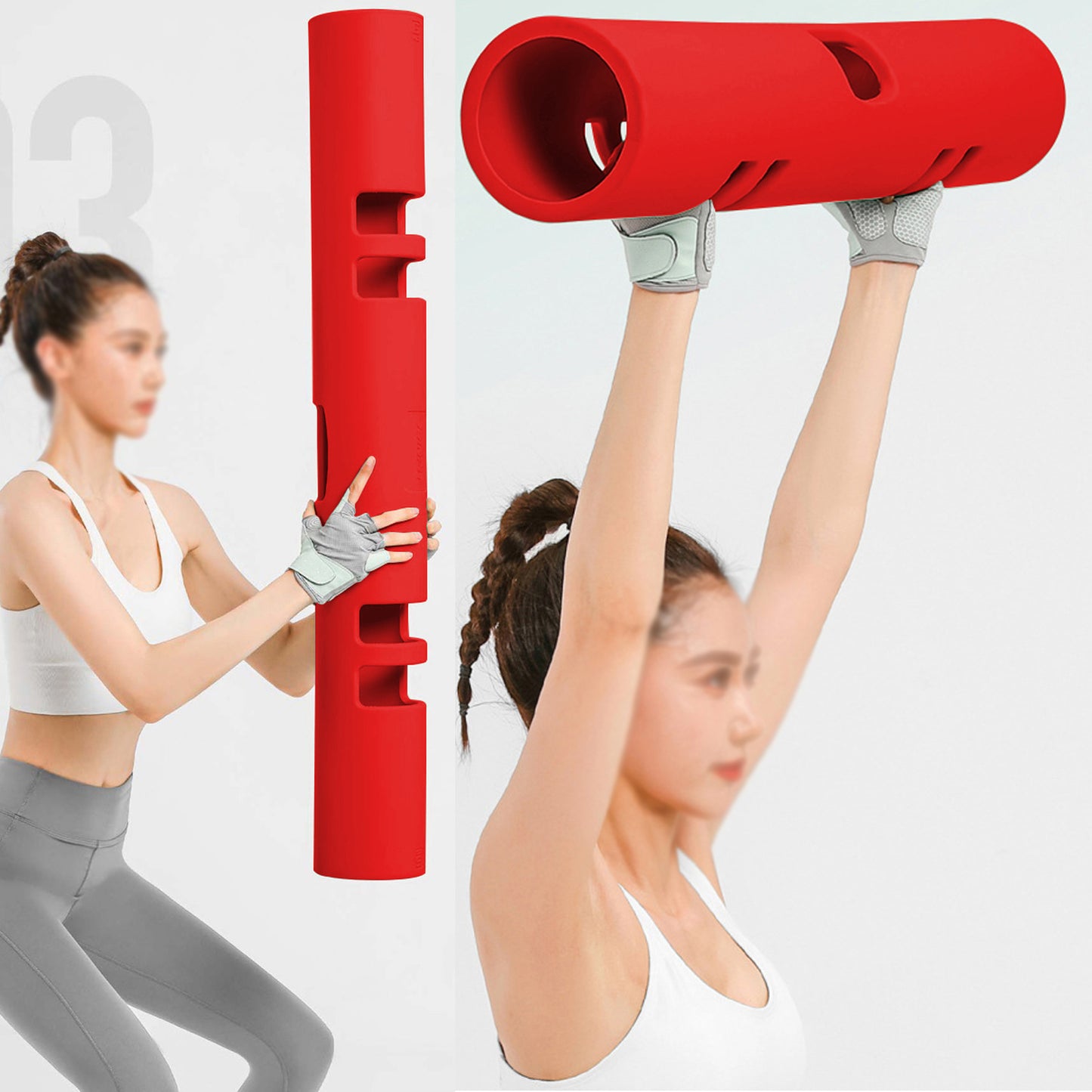 ZC FLYYD Multicolor 6kg Fitness Tube Portable Durable Training Rubber Weight Bar Weight Bearing Fitness TPR Barrel for Loaded Movement Training