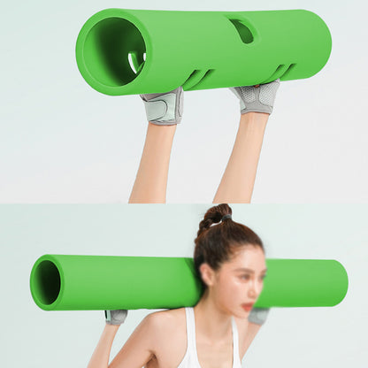 ZC FLYYD Multicolor 10kg Green Fitness Tube Portable Durable Training Rubber Weight Bar Weight Bearing Fitness TPR Barrel for Loaded Movement Training