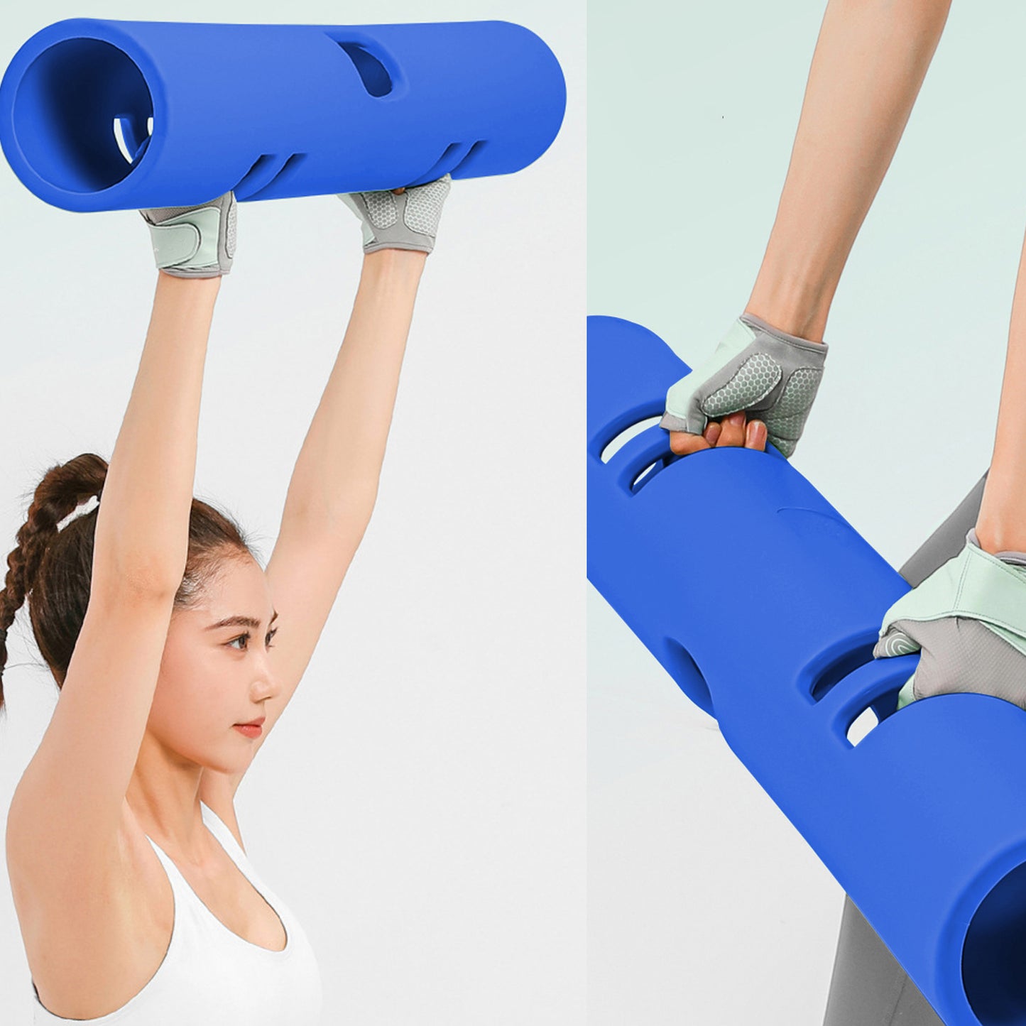 ZC FLYYD Multicolor 8kg Fitness Tube Portable Durable Training Rubber Weight Bar Weight Bearing Fitness TPR Barrel for Loaded Movement Training