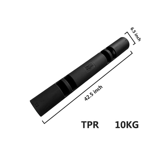 ZC FLYYD Multicolor 12kg Black Fitness Tube Portable Durable Training Rubber Weight Bar Weight Bearing Fitness TPR Barrel for Loaded Movement Training