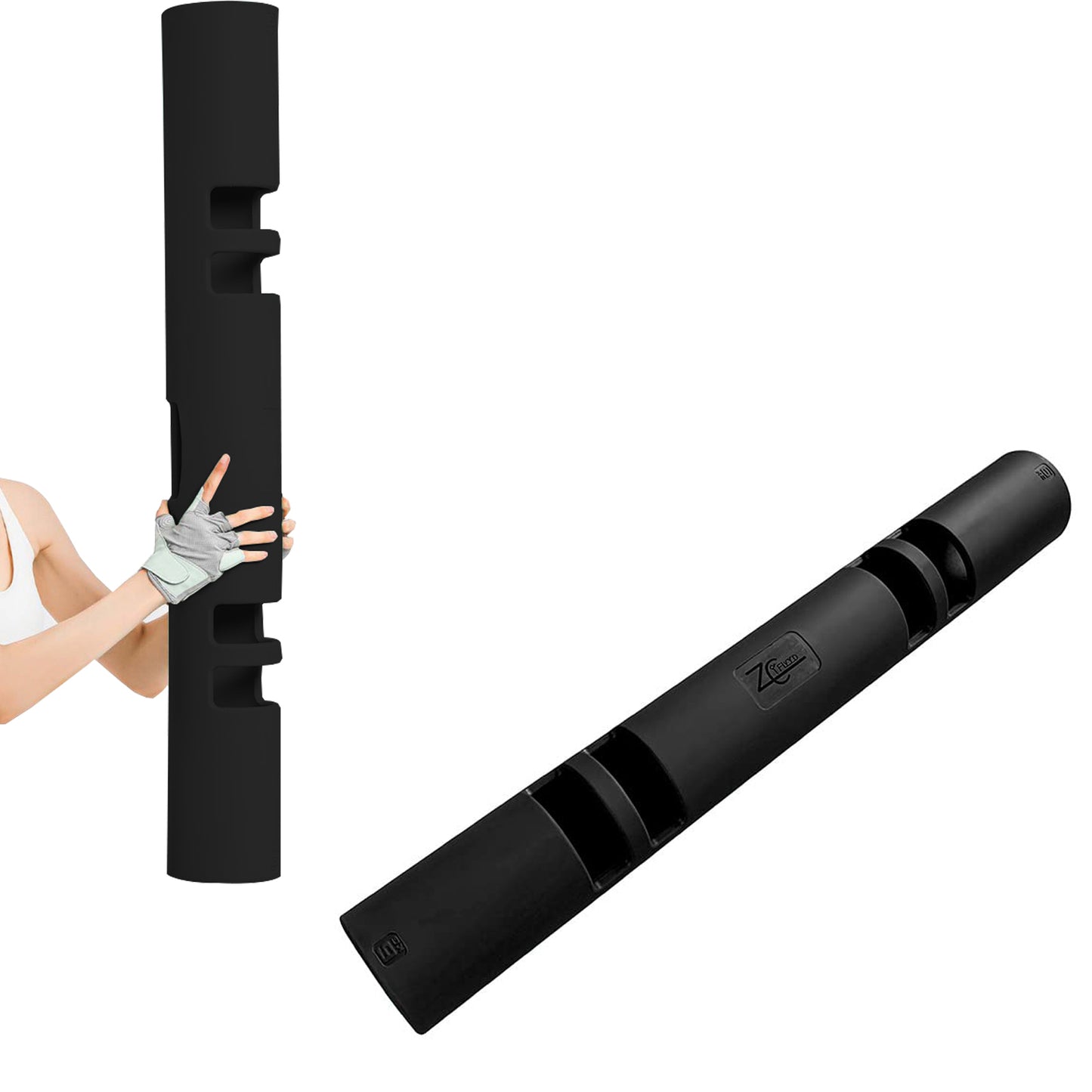 ZC FLYYD Multicolor 12kg Black Fitness Tube Portable Durable Training Rubber Weight Bar Weight Bearing Fitness TPR Barrel for Loaded Movement Training