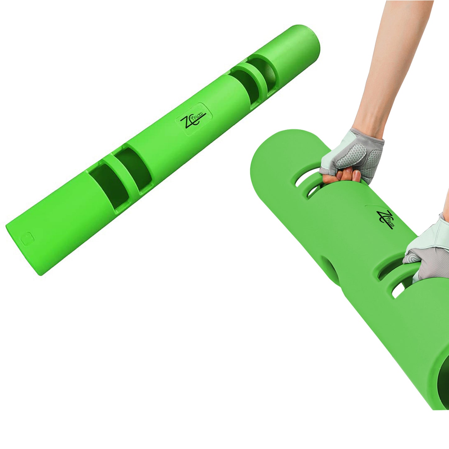 ZC FLYYD Multicolor 10kg Green Fitness Tube Portable Durable Training Rubber Weight Bar Weight Bearing Fitness TPR Barrel for Loaded Movement Training