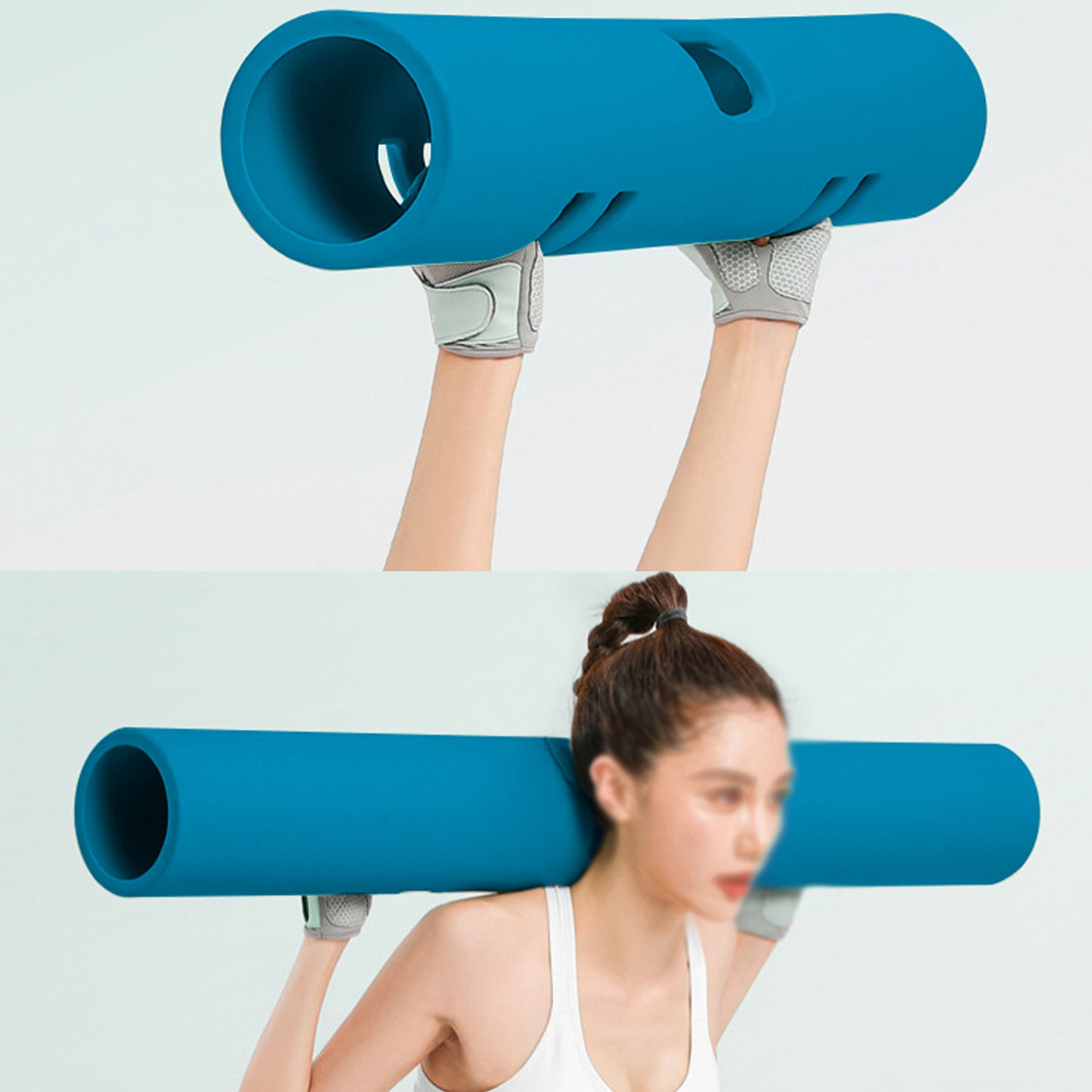 ZC FLYYD Multicolor 12kg Dark Blue Fitness Tube Portable Durable Training Rubber Weight Bar Weight Bearing Fitness TPR Barrel for Loaded Movement Training