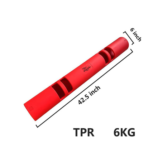 ZC FLYYD Multicolor 6kg Fitness Tube Portable Durable Training Rubber Weight Bar Weight Bearing Fitness TPR Barrel for Loaded Movement Training