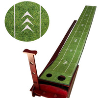 Golf Putting Mat for Swing Detection, Indoor Golf Putting Green with 2 Holes 6 Balls-10FT Crystal Velvet Putting Mat/Auto Ball Return/Practice at Home or in Office