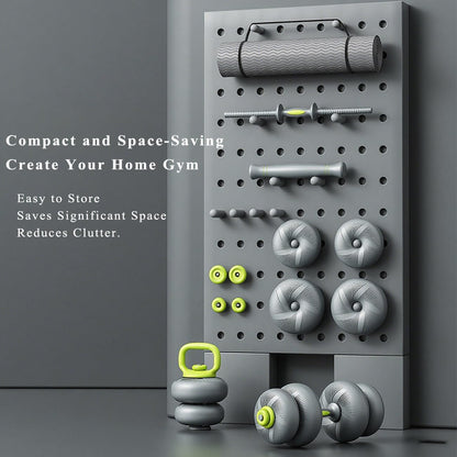 5 in 1 Adjustable Dumbbell Set, Dumbbell/Barbell/Kettlebell/Medicine Ball, Weight Plates All-in-One Strength Training Kit for Home, Soft Rubber Coated Adjustable Workout Equipment - 44lbs