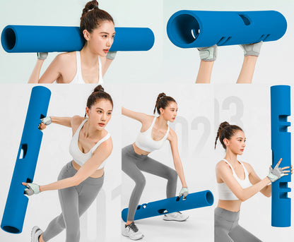 ZC FLYYD Multicolor 12kg Dark Blue Fitness Tube Portable Durable Training Rubber Weight Bar Weight Bearing Fitness TPR Barrel for Loaded Movement Training