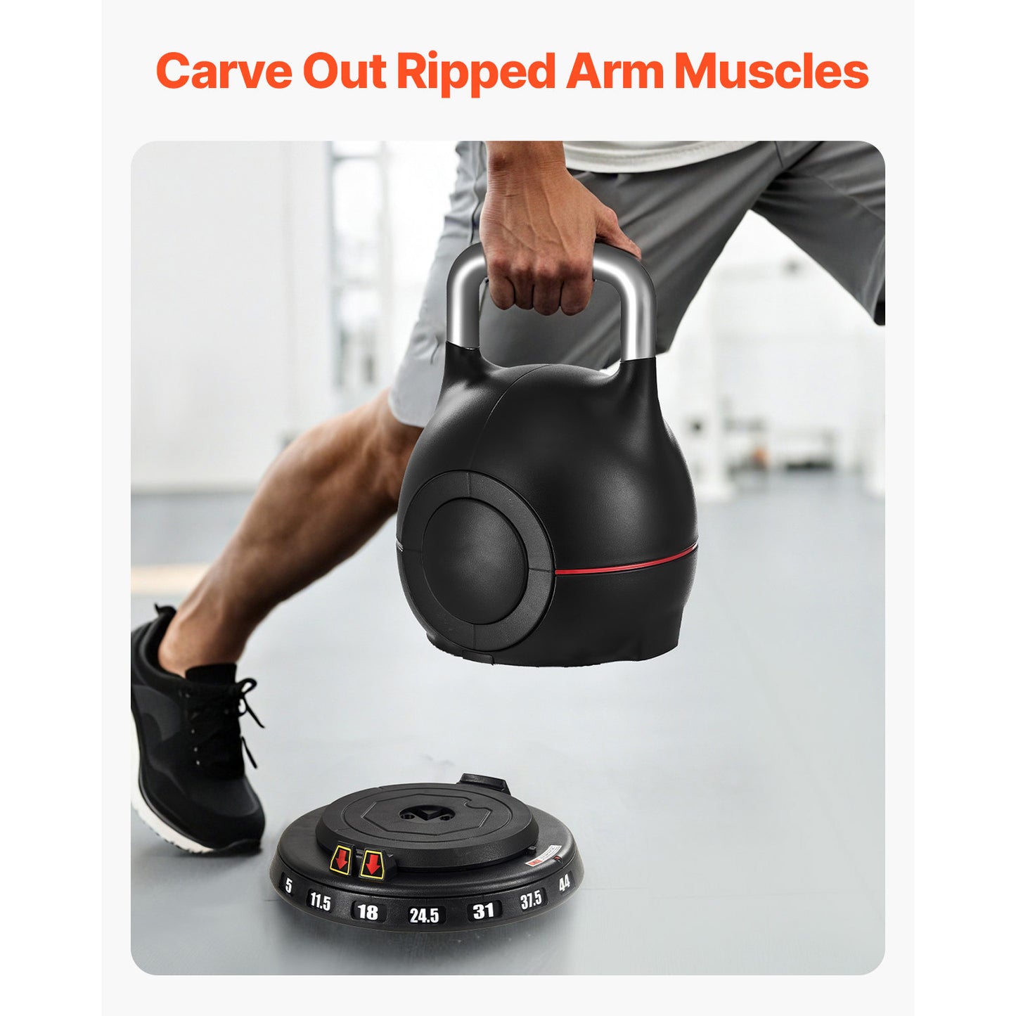 ZC FLYYD™ Elite 7-in-1 Adjustable Kettlebell | 5LB to 44LB Pro-Strength Trainer