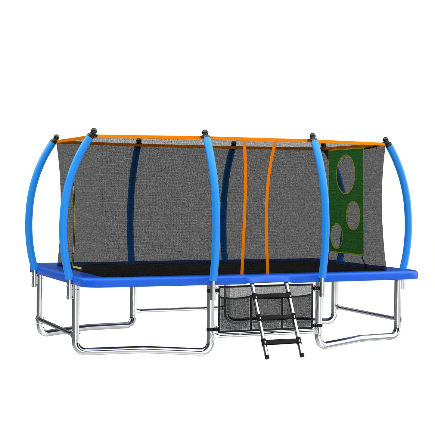 ZC FLYYD 8x14 FT Rectangular Outdoor Trampoline with Safety Enclosure Net | Heavy Duty, ASTM Certified