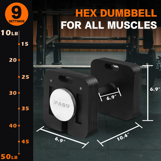 Quick-lock weight adjustment mechanism on ZC FLYYD cast iron dumbbell