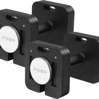 C FLYYD 9-in-1 Square Adjustable Dumbbells Set 50 lbs Pair Cast Iron