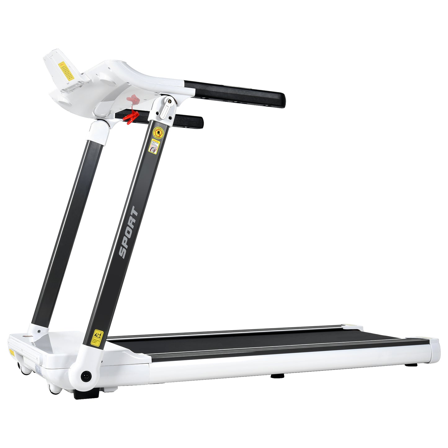 ZC FLYYD Portable Folding Treadmill with Smart App & Bluetooth (White) | 3.5HP Motor, 330 Lbs Capacity