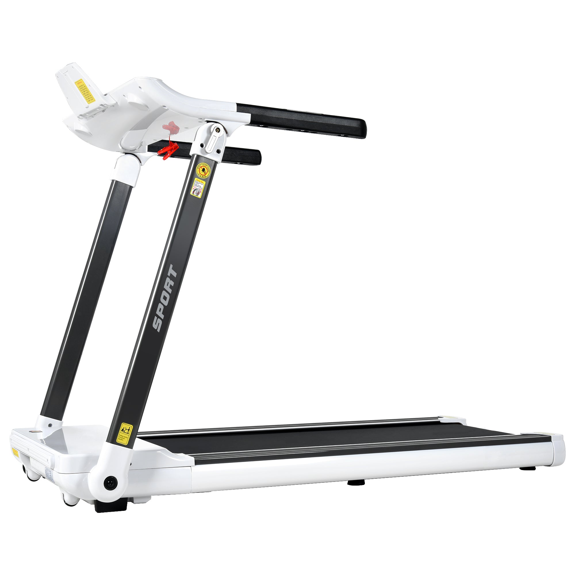 ZC FLYYD Portable Folding Treadmill with Smart App & Bluetooth (White) | 3.5HP Motor, 330 Lbs Capacity