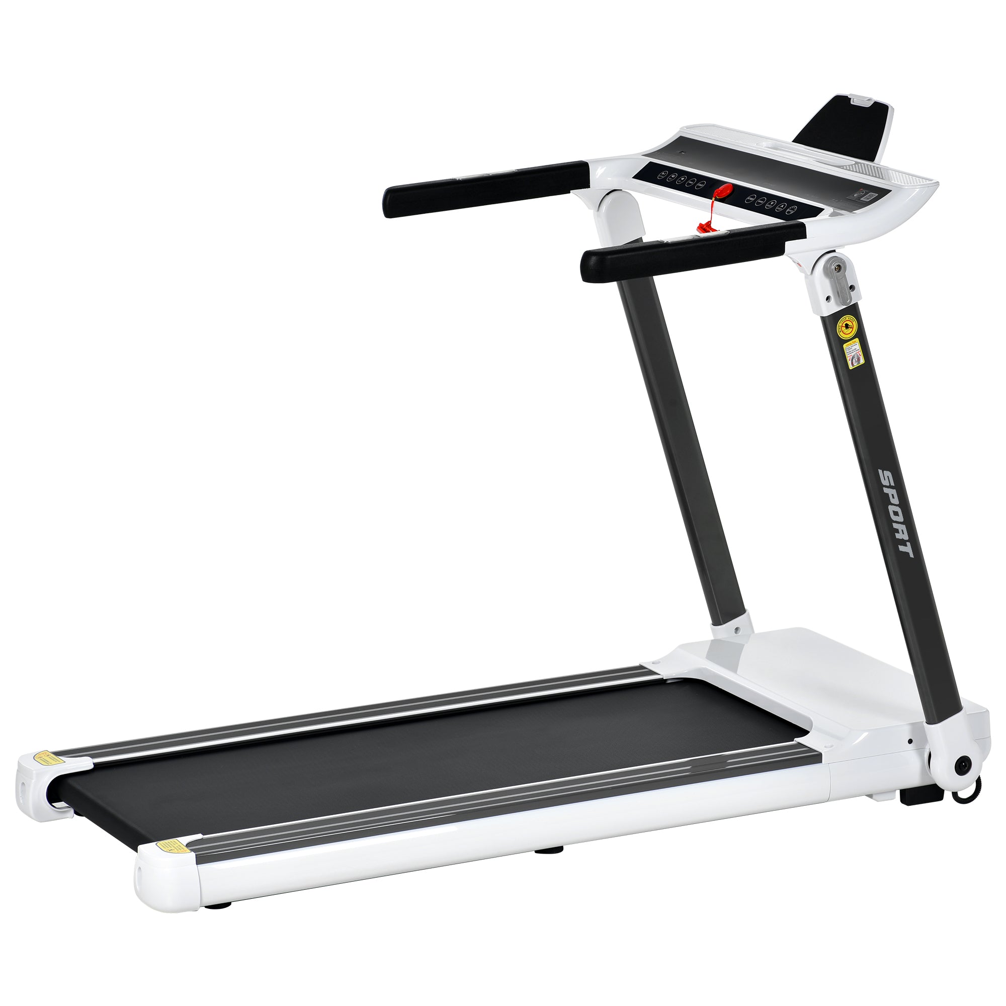 ZC FLYYD Portable Folding Treadmill with Smart App & Bluetooth (White) | 3.5HP Motor, 330 Lbs Capacity