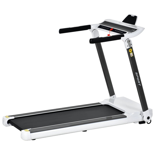 ZC FLYYD Portable Folding Treadmill with Smart App & Bluetooth (White) | 3.5HP Motor, 330 Lbs Capacity