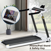ZC FLYYD Portable Folding Treadmill with Smart App & Bluetooth (White) | 3.5HP Motor, 330 Lbs Capacity