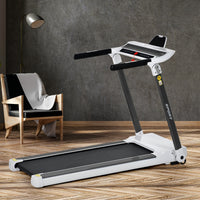 ZC FLYYD Portable Folding Treadmill with Smart App & Bluetooth (White) | 3.5HP Motor, 330 Lbs Capacity