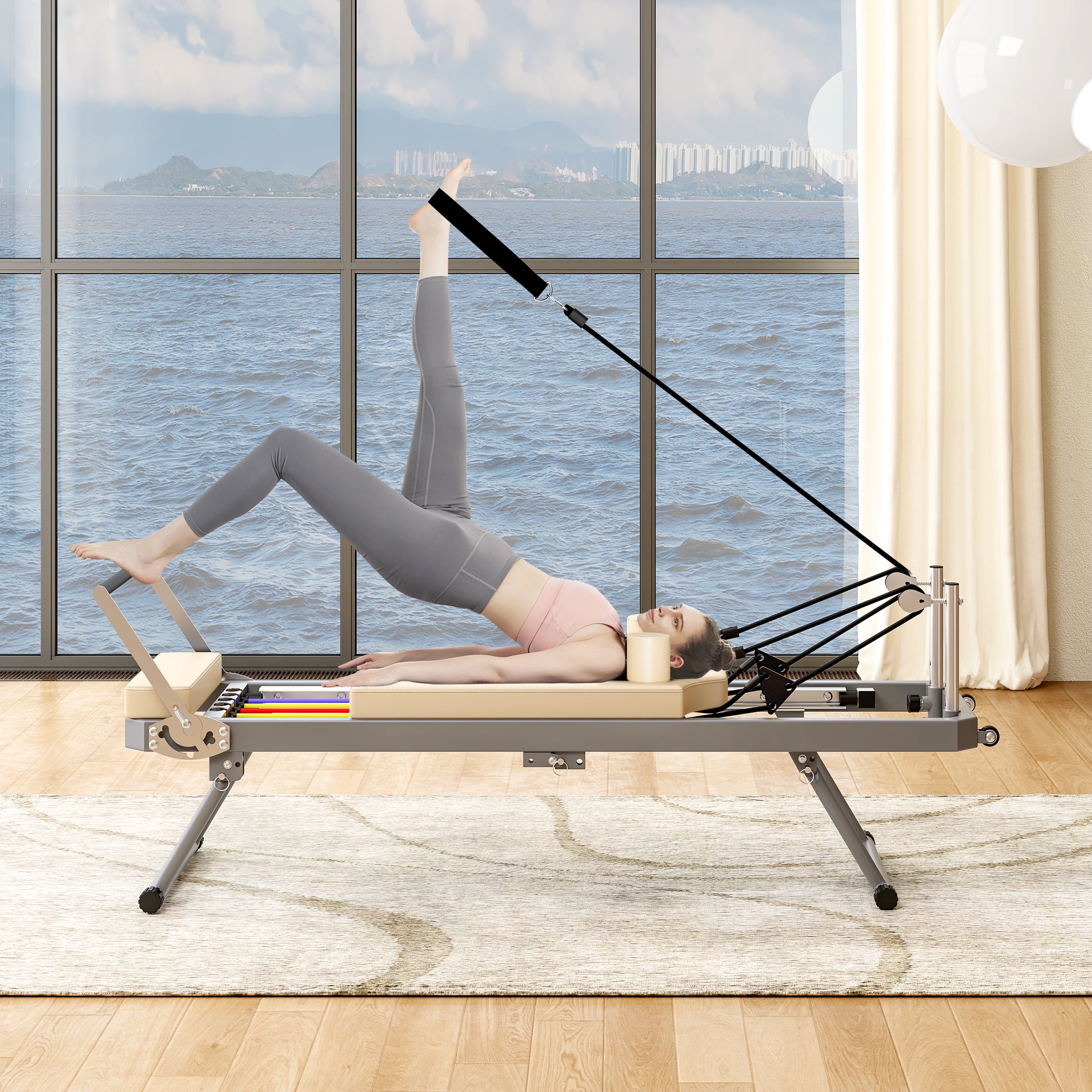 ZC FLYYD™ Foldable Pilates Reformer Machine | Home Studio Equipment